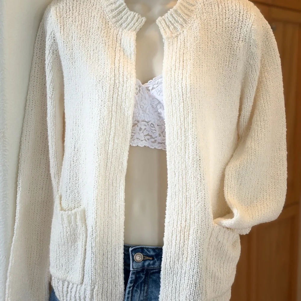 Vintage EMPORIUM CAPWELL Cream Women's Cardigan - Picture 5 of 5